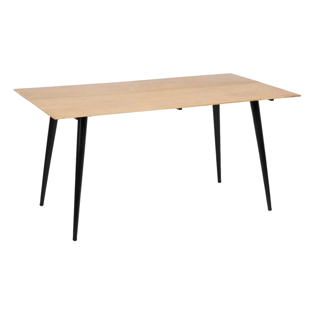 Mesa de comedor sobre madera de acacia natural estructura de hierro negro 160x90x77cm - Ixia - 608911IX - foto-transparente