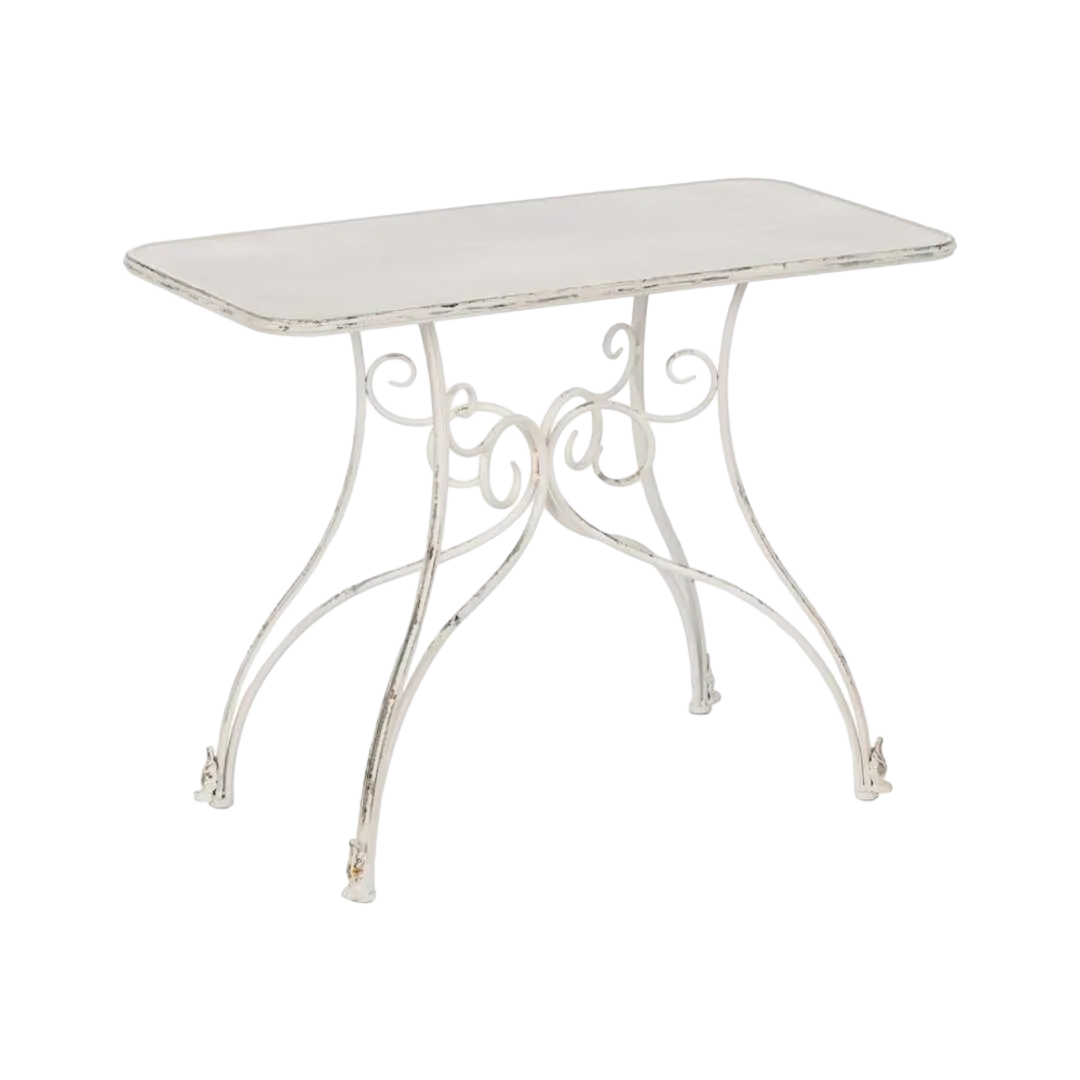 Consola metálica color crema 100x52x76cm - Ixia - 610180IX - foto-transparente