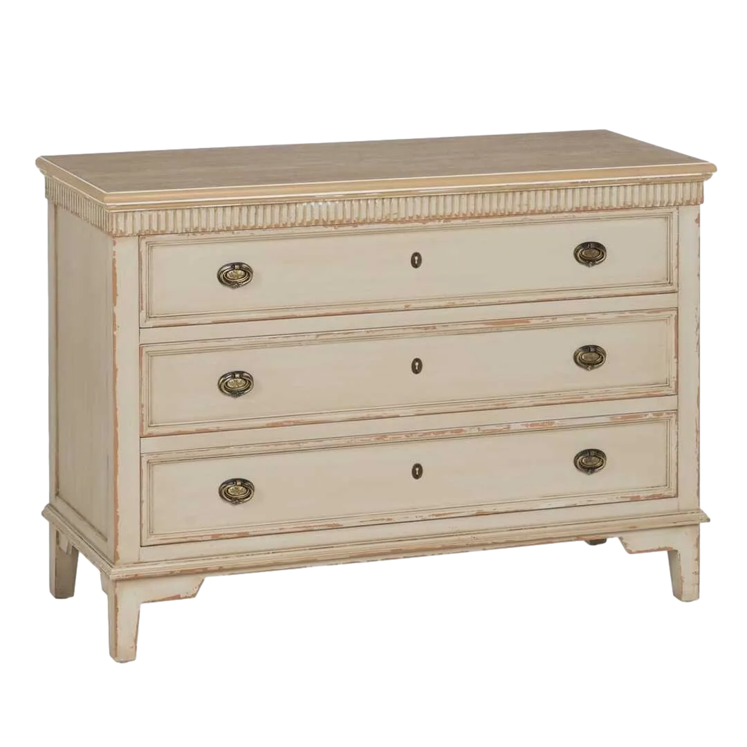 Cómoda natural crema en madera de abeto y DM 119.50x44.50x84cm - Ixia - 610579IX - foto-transparente