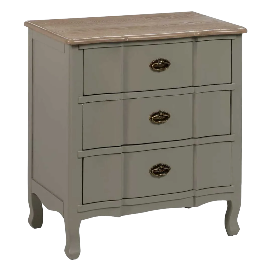 Mesita taupe en madera de abeto y DM con cajón 66x40x76cm - Ixia - 611393IX - foto-transparente