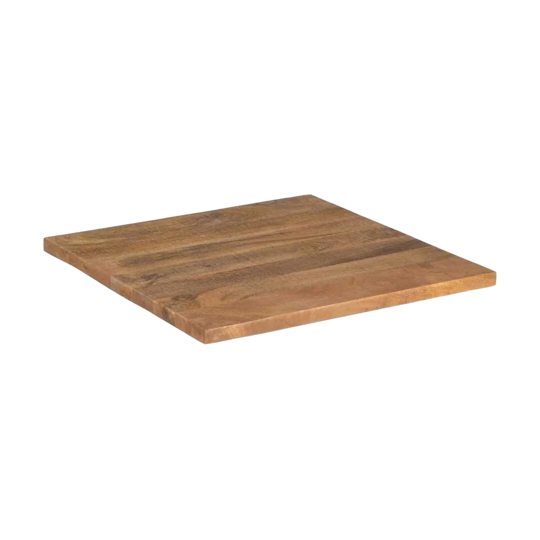 Tablero cuadrado para mesa en madera de mango acabado natural superficie irregular 60x60x3cm - Ixia - 611699IX - foto-transparente
