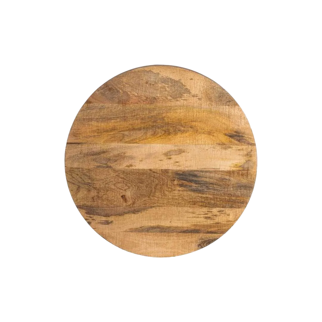 Tablero para mesa redondo en madera de mango acabado natural superficie irregular 60x60x3cm - Ixia - 611702IX - foto-transparente