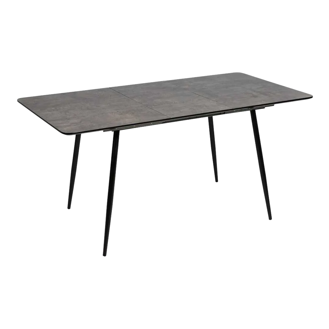 Mesa extensible gris con tablero en DM y patas de hierro 120x80x75cm - Ixia - 611806IX - foto-transparente