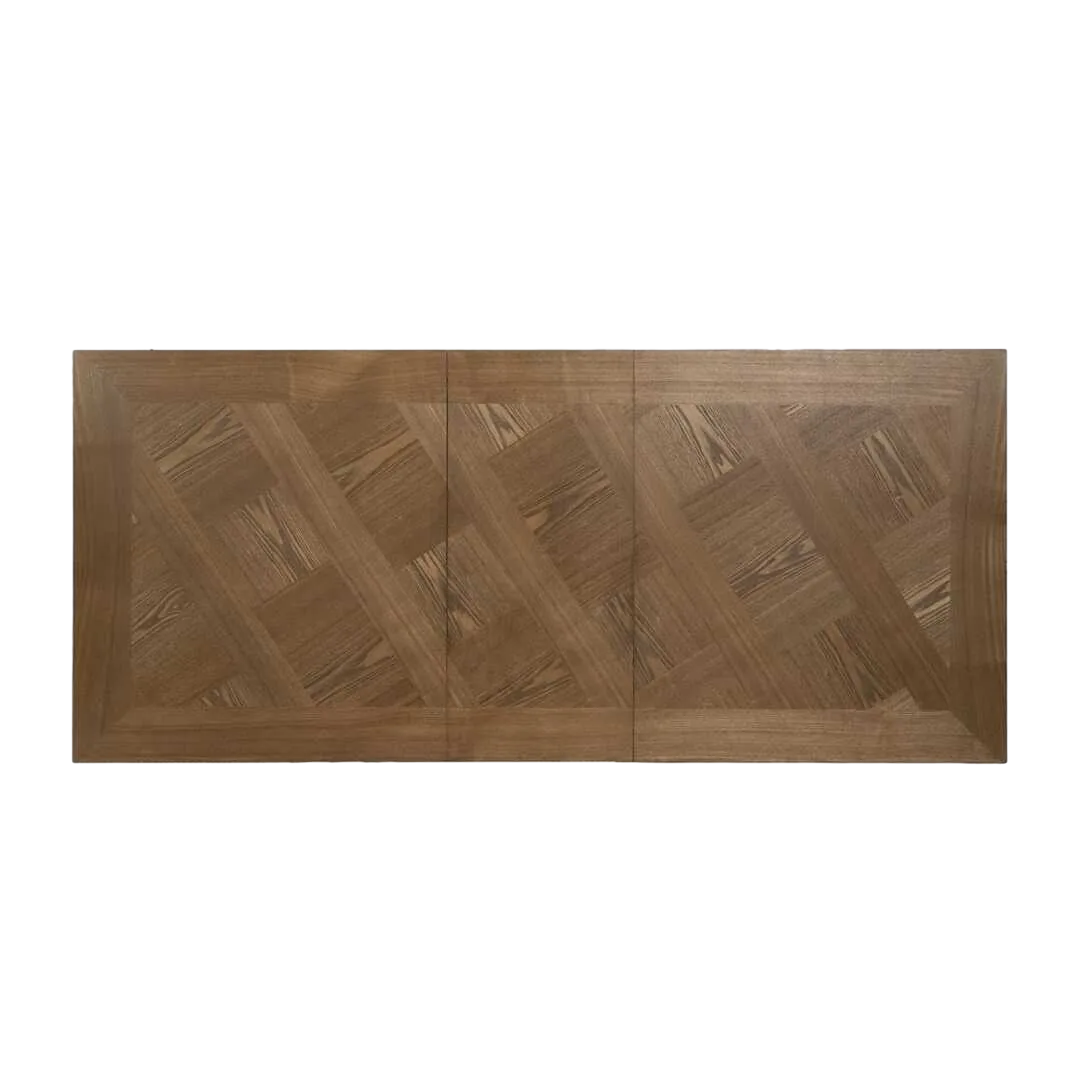 Mesa extensible con tapa efecto madera DM y estructura metálica color natural y negro 160x90x77cm - Ixia - 612357IX - foto-transparente