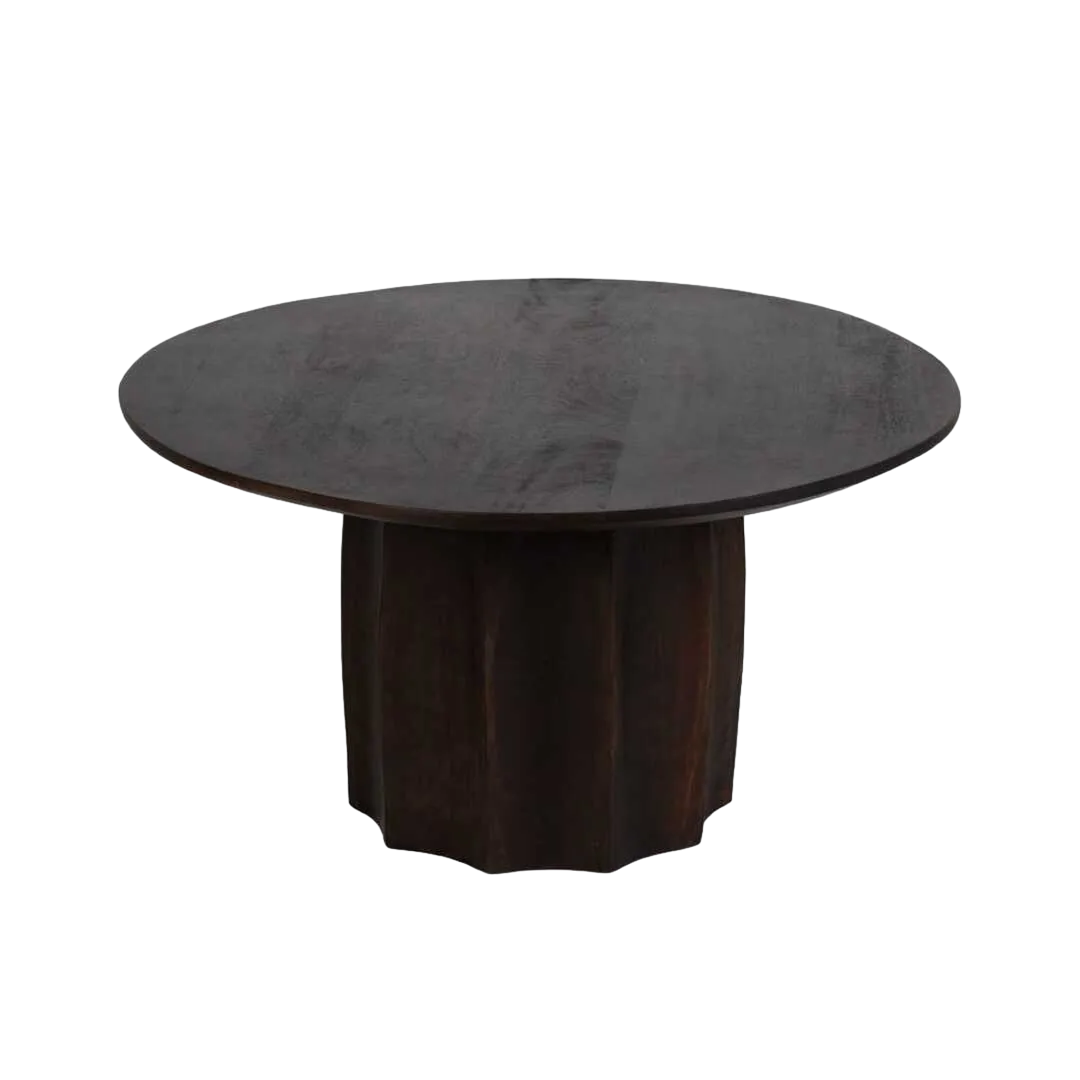 Mesa de centro de madera de mango marrón 75x75x40cm - Ixia - 612669IX - foto-transparente