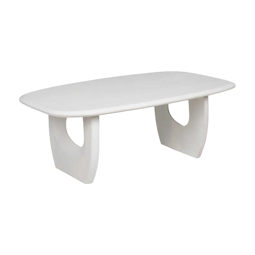 Mesa de centro blanco rozado en madera de acacia 130x70x46cm - Ixia - 612686IX - foto-transparente