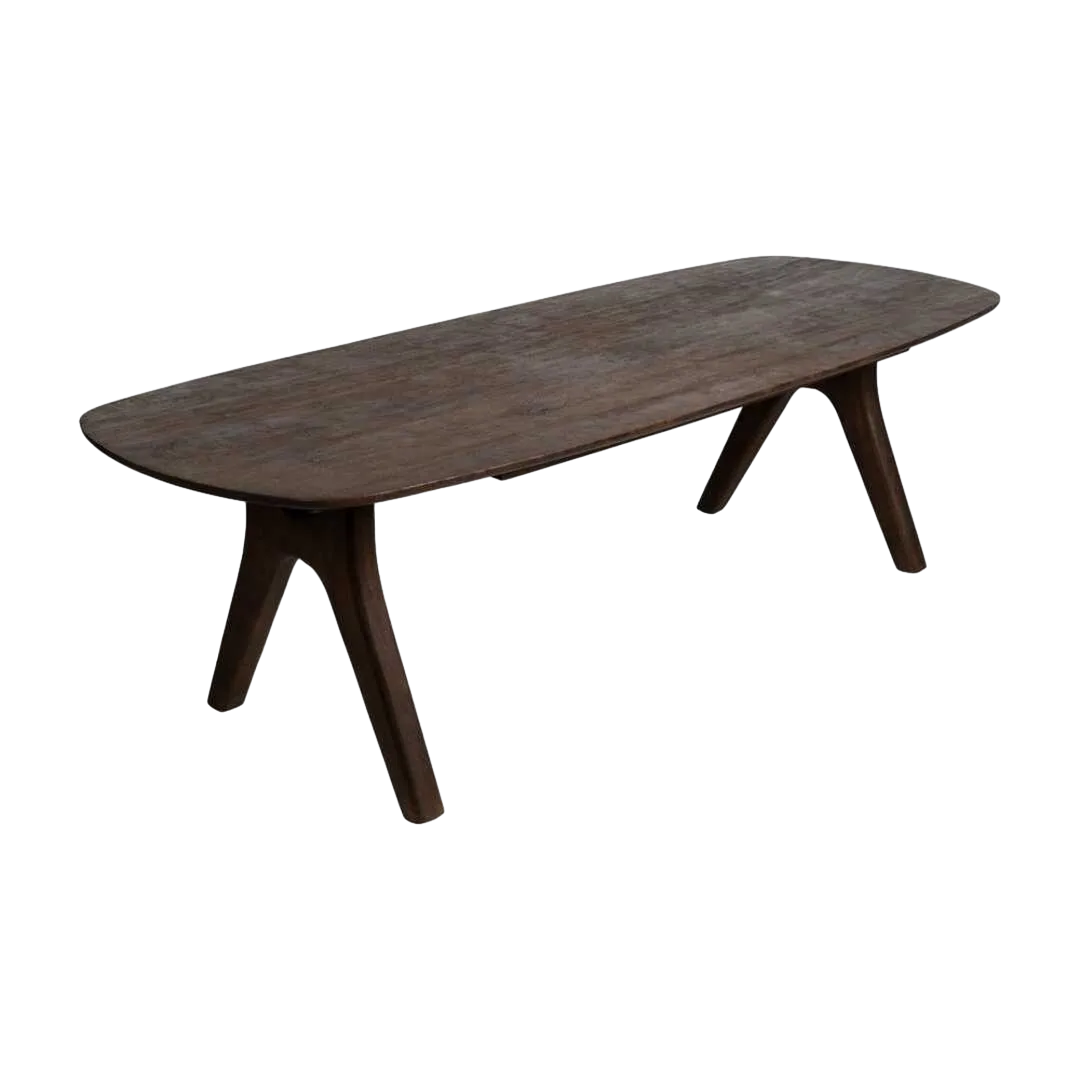 Mesa de comedor marrón en madera de mango 260x100x76cm - Ixia - 612863IX - foto-transparente