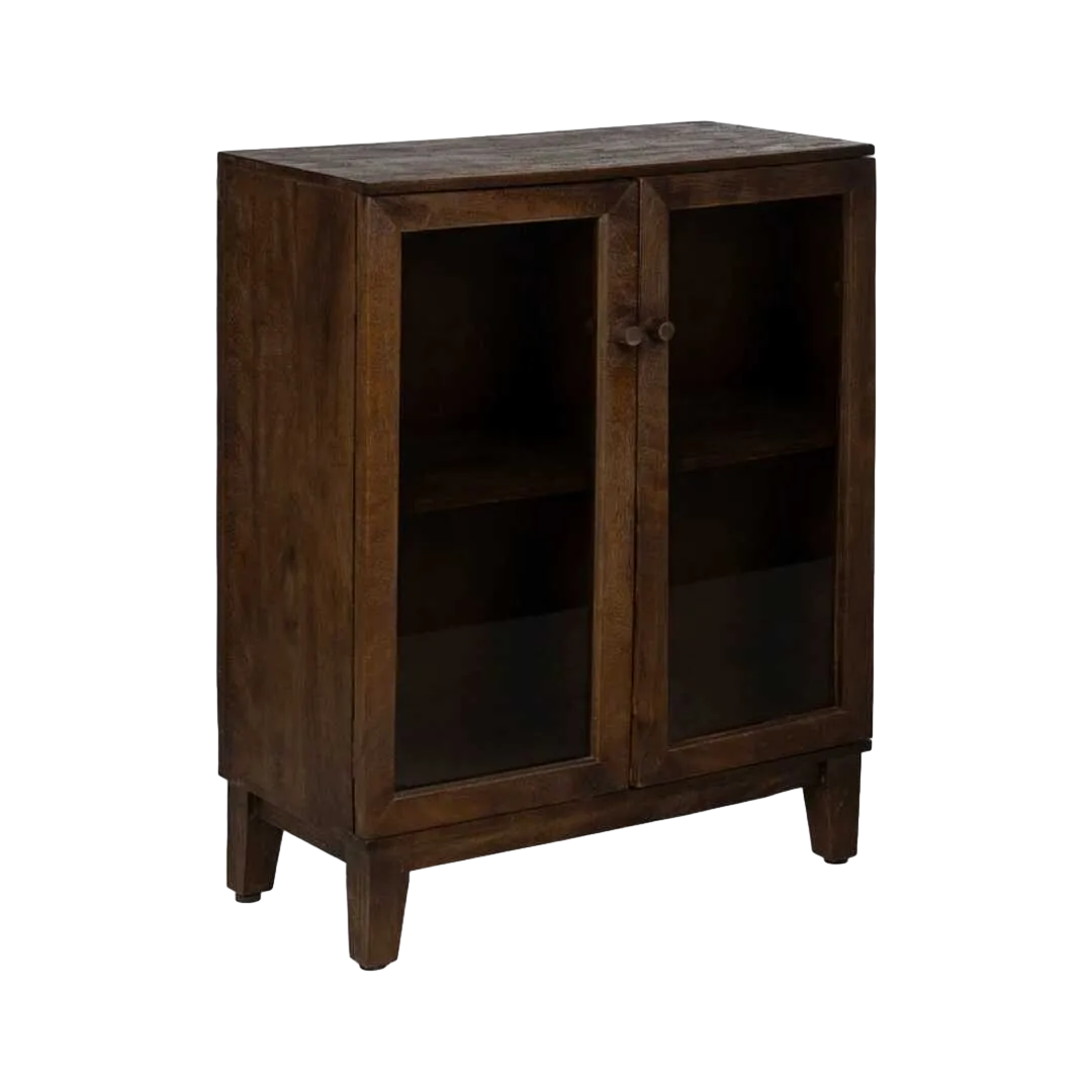 Armario de madera de mango marrón para salón 80x40x100cm - Ixia - 612867IX - foto-transparente