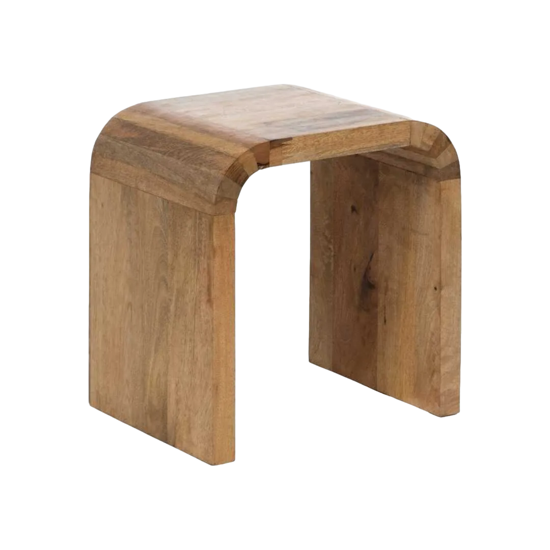 Mesita natural de madera de mango 41x30x42cm - Ixia - 613019IX - foto-transparente
