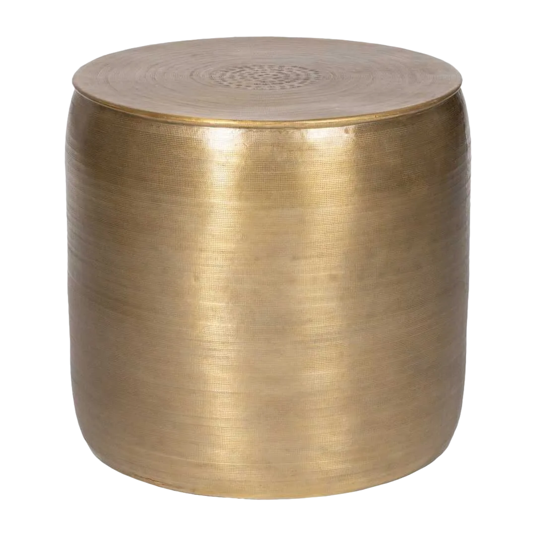 Set de 3 mesas auxiliares de metal color oro viejo 55.90x55.90x52cm - Ixia - 613043IX - foto-transparente