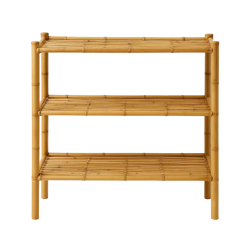 Estantería de bambú natural con baldas de 33cm 80x40x80cm - Ixia - 613182IX - foto-transparente