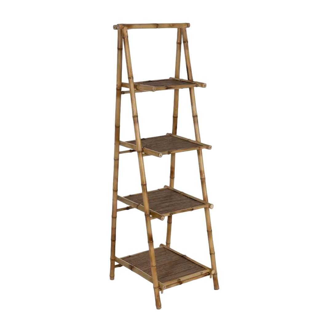 Estantería decorativa de bambú natural 48x50x152cm - Ixia - 613184IX - foto-transparente