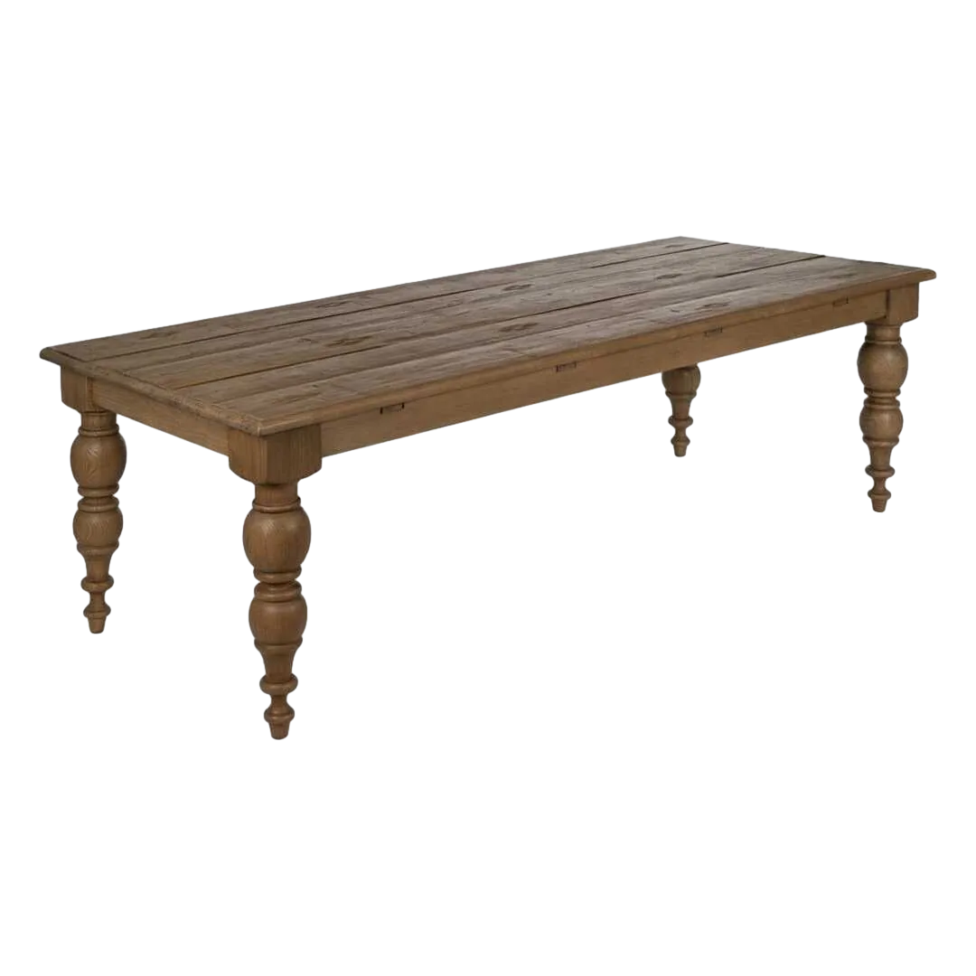 Mesa de comedor para salón en madera de roble recuperada 240x98x77cm - Ixia - 613236IX - foto-transparente