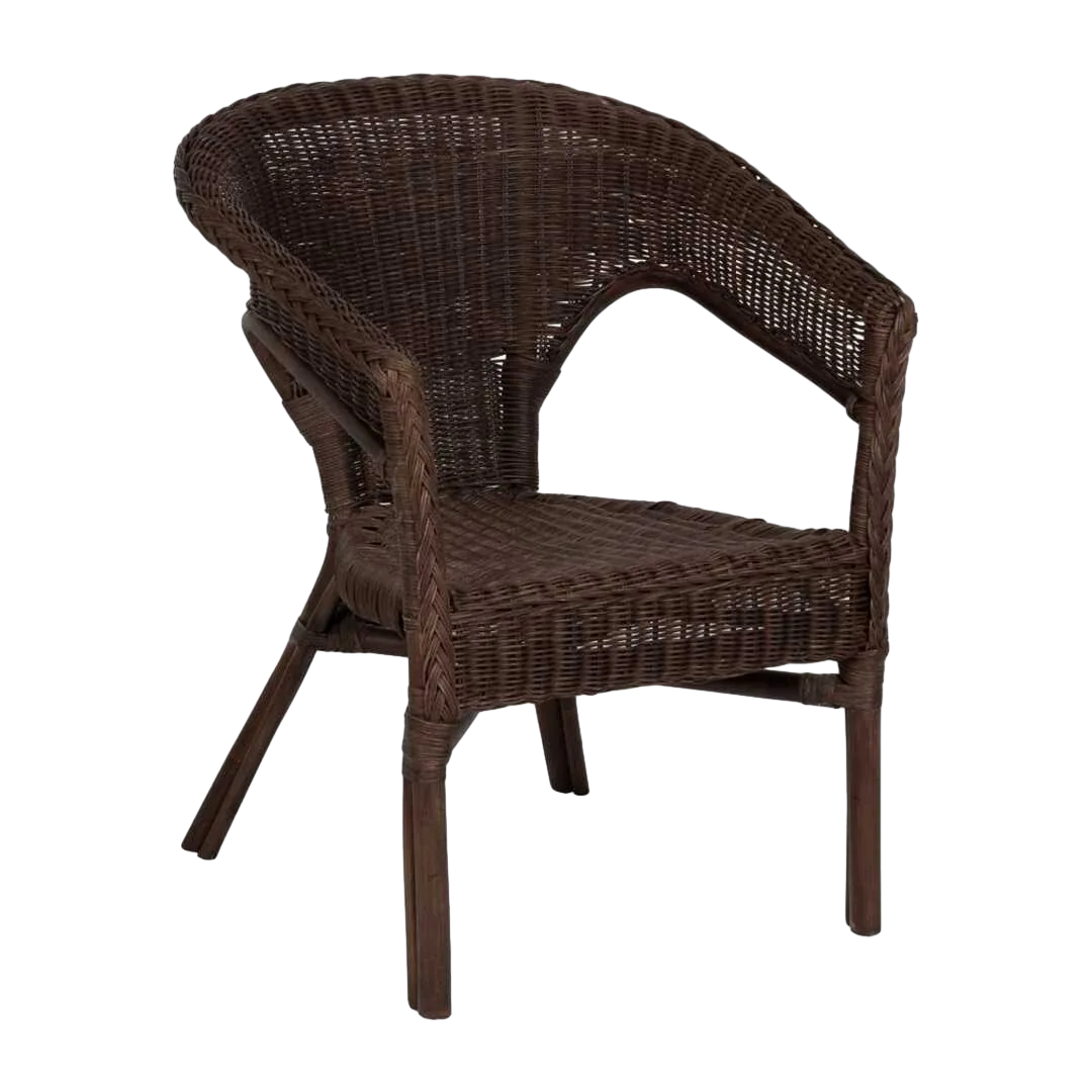 Silla apilable de ratán marrón 60x62x78cm - Ixia - 613348IX - foto-transparente