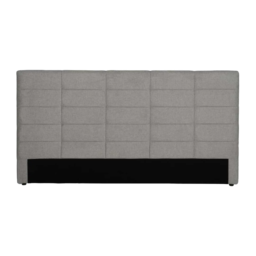 Cabecero tejido gris con relleno foam y estructura en madera contrachapada 190x8x100cm - Ixia - 613524IX - foto-transparente