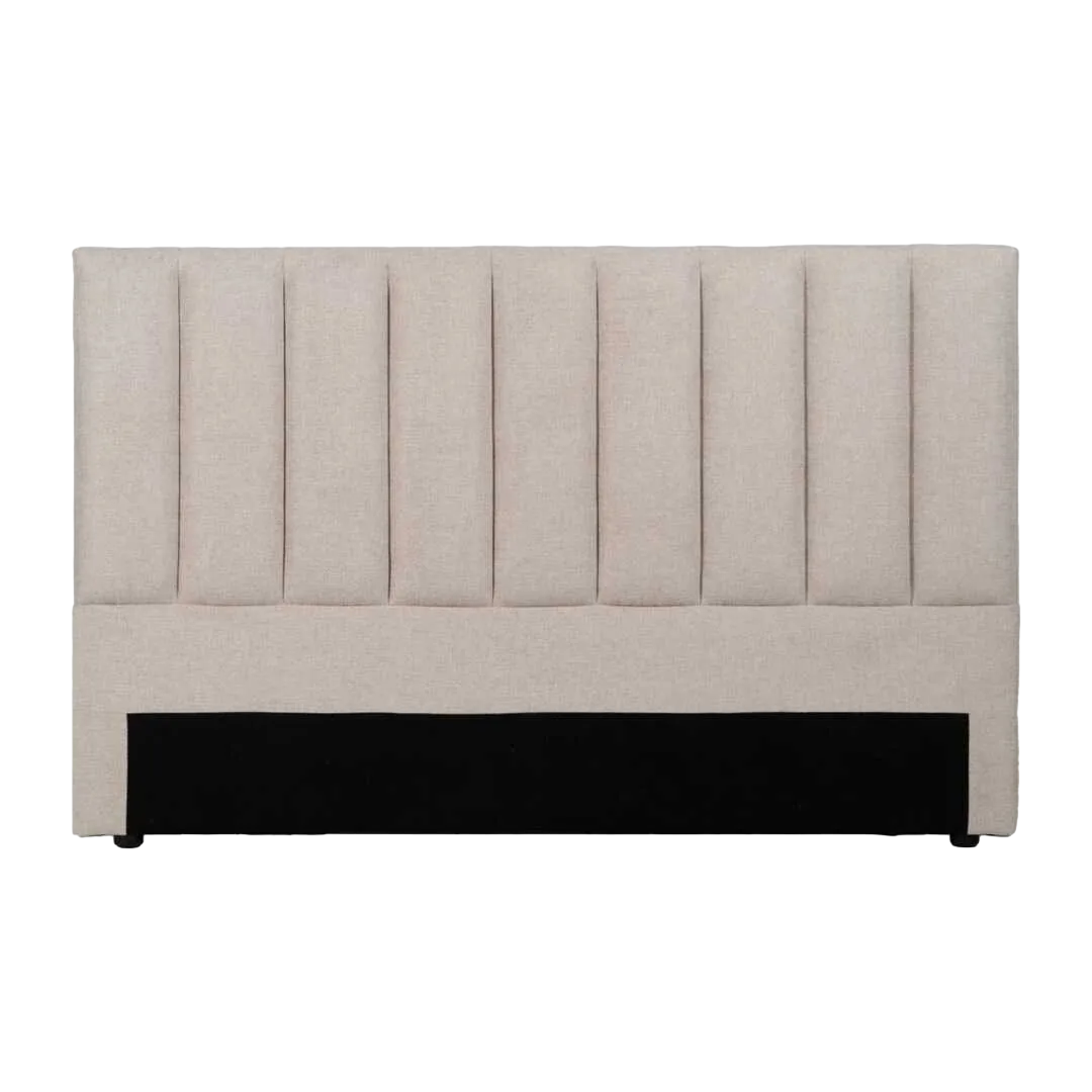 Cabecero tapizado en tejido beige con relleno de espuma 160x8x100cm - Ixia - 613525IX - foto-transparente