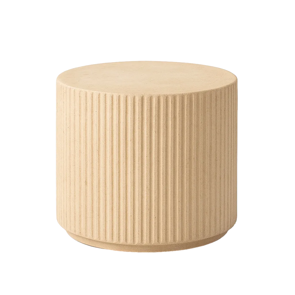 Mesa de centro beige en magnesio 67x67x46cm - Ixia - 613553IX - foto-transparente