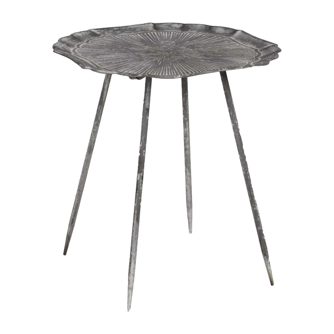 Mesita gris de metal 55x55x61cm - Ixia - 613694IX - foto-transparente