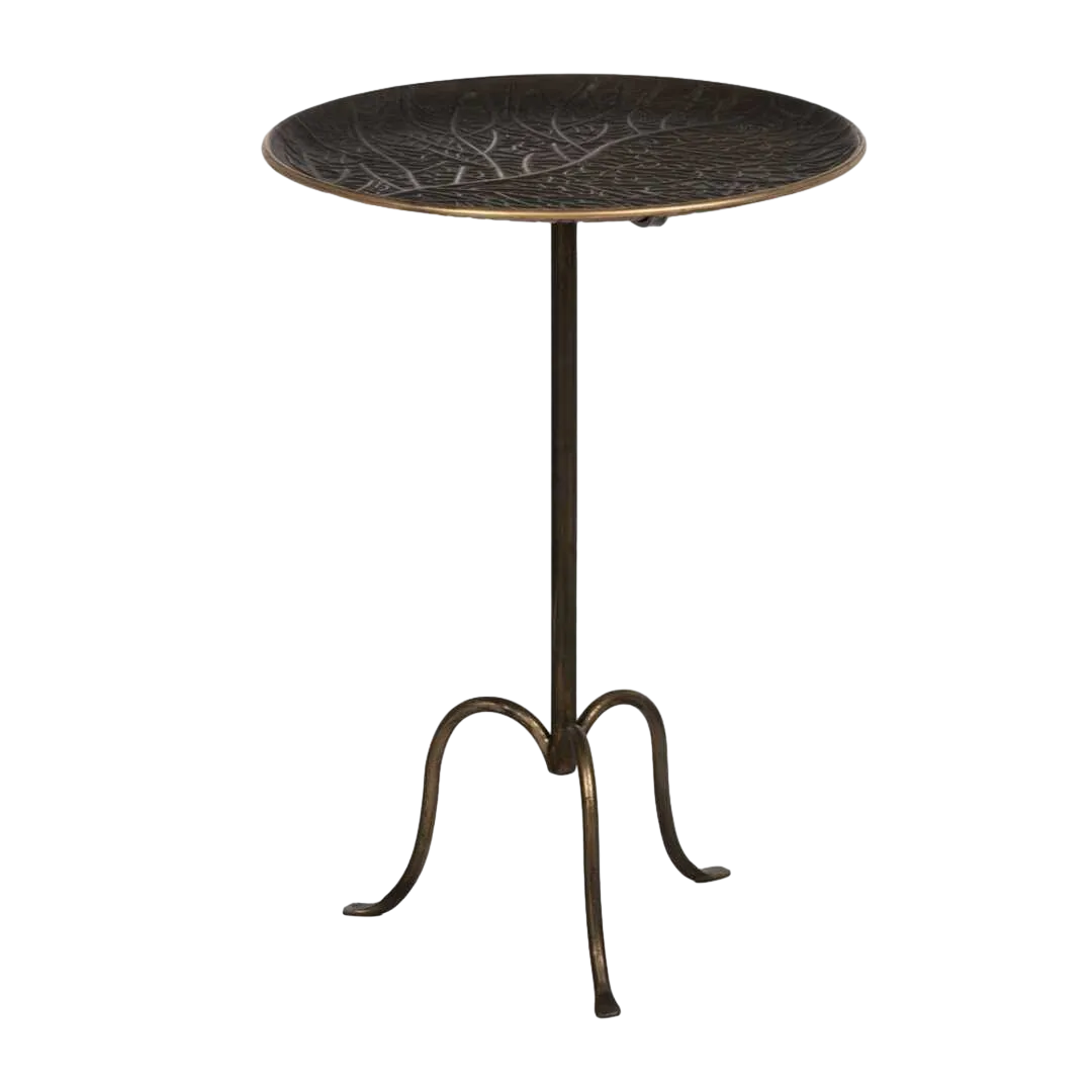 Mesita de metal color oro viejo 50x50x71cm - Ixia - 613710IX - foto-transparente