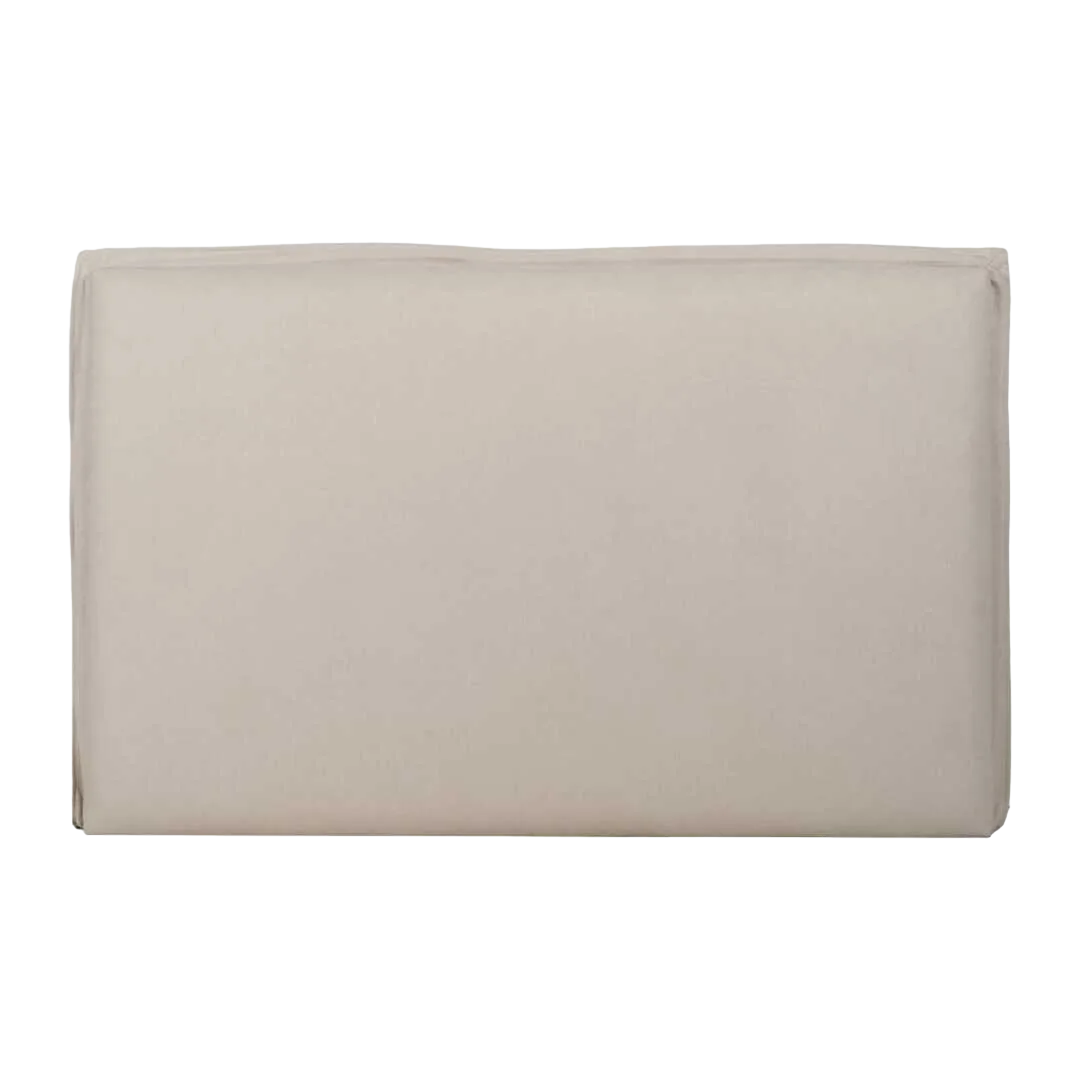 Cabecero desenfundable de tejido beige con relleno de foam 160x8x100cm - Ixia - 613730IX - foto-transparente