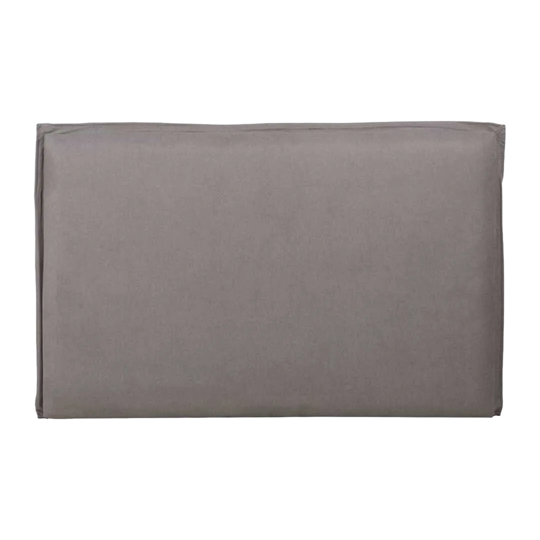Cabecero tapizado en tejido taupe desenfundable con relleno de foam y estructura de madera contrachapada 160x8x100cm - Ixia - 613731IX - foto-transparente