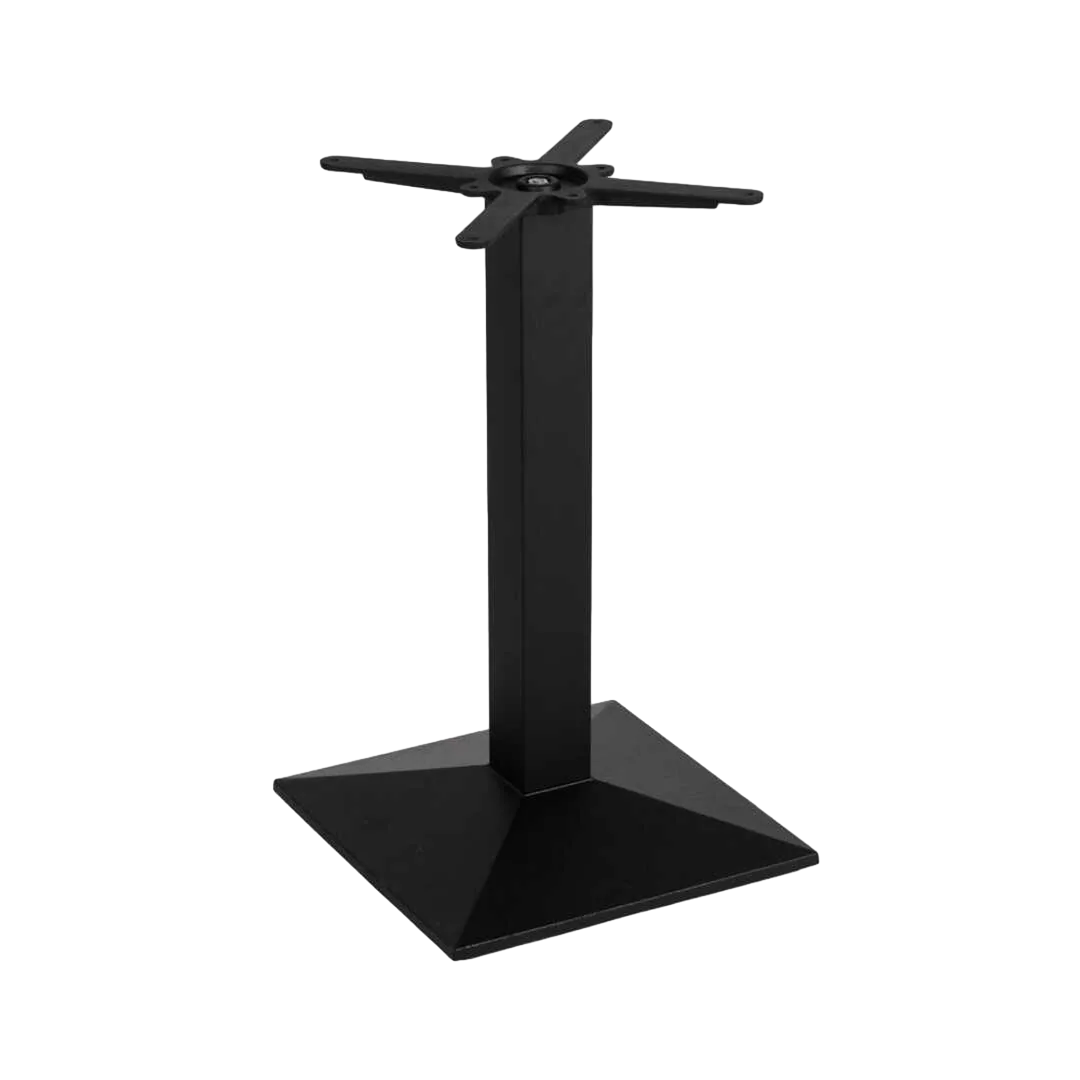 Patas para mesa en hierro negro aptas para tableros cuadrados hasta y redondos hasta 80cm 43x43x72cm - Ixia - 614062IX - foto-transparente