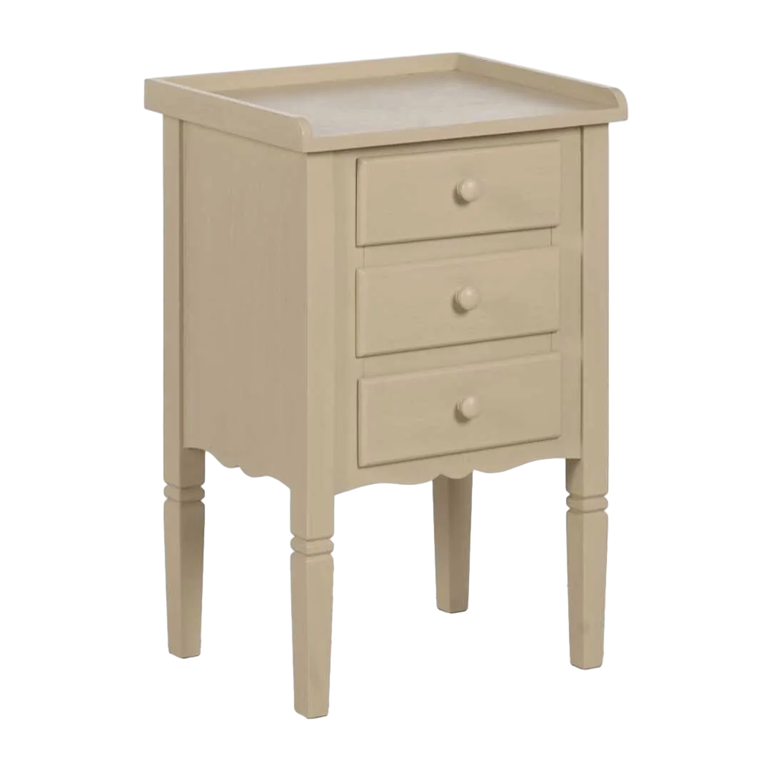Mesita en DM color crema con cajón 43x33x66cm - Ixia - 614089IX - foto-transparente