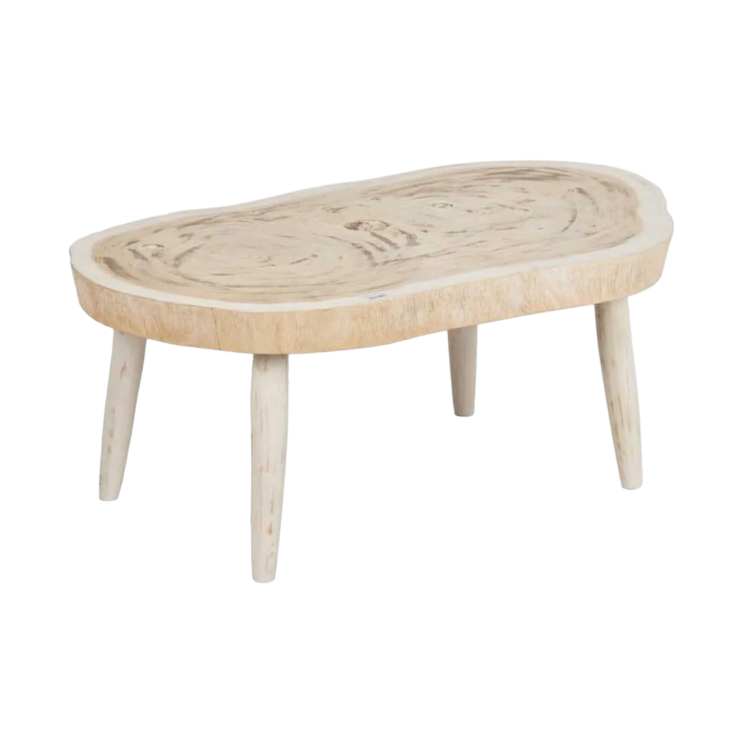 Mesa de centro blanco rozado en madera de suar 100x70x45cm - Ixia - 614100IX - foto-transparente
