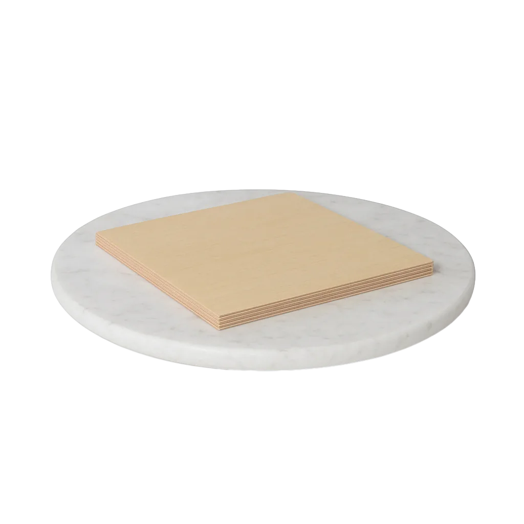 Tablero de mesa redondo blanco en mármol 60x60x1.80cm - Ixia - 614121IX - foto-transparente