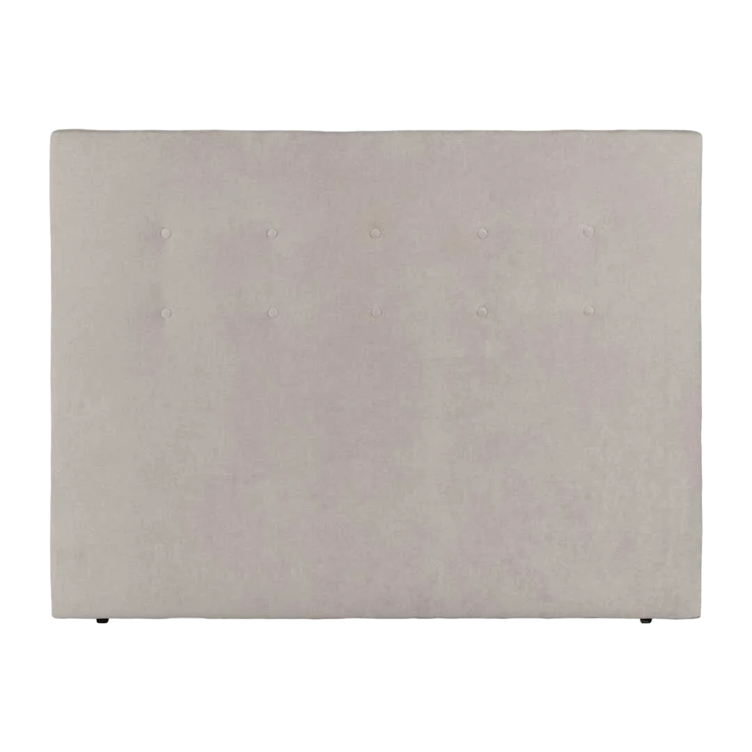 Cabecero en tejido crema con relleno de fibra para dormitorio 165x8x125cm - Ixia - 614470IX - foto-transparente