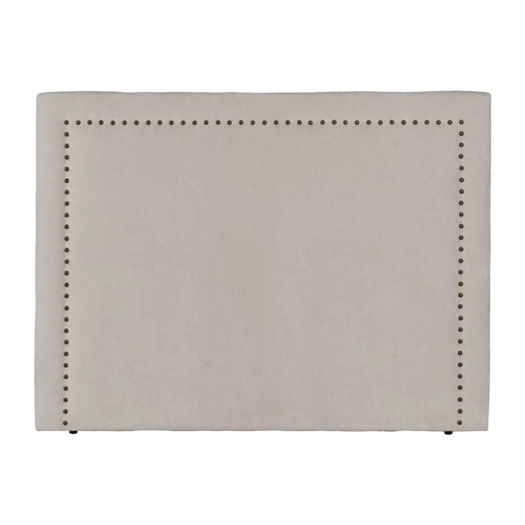 Cabecero crema en tejido para dormitorio 165x7x125cm - Ixia - 614471IX - foto-transparente