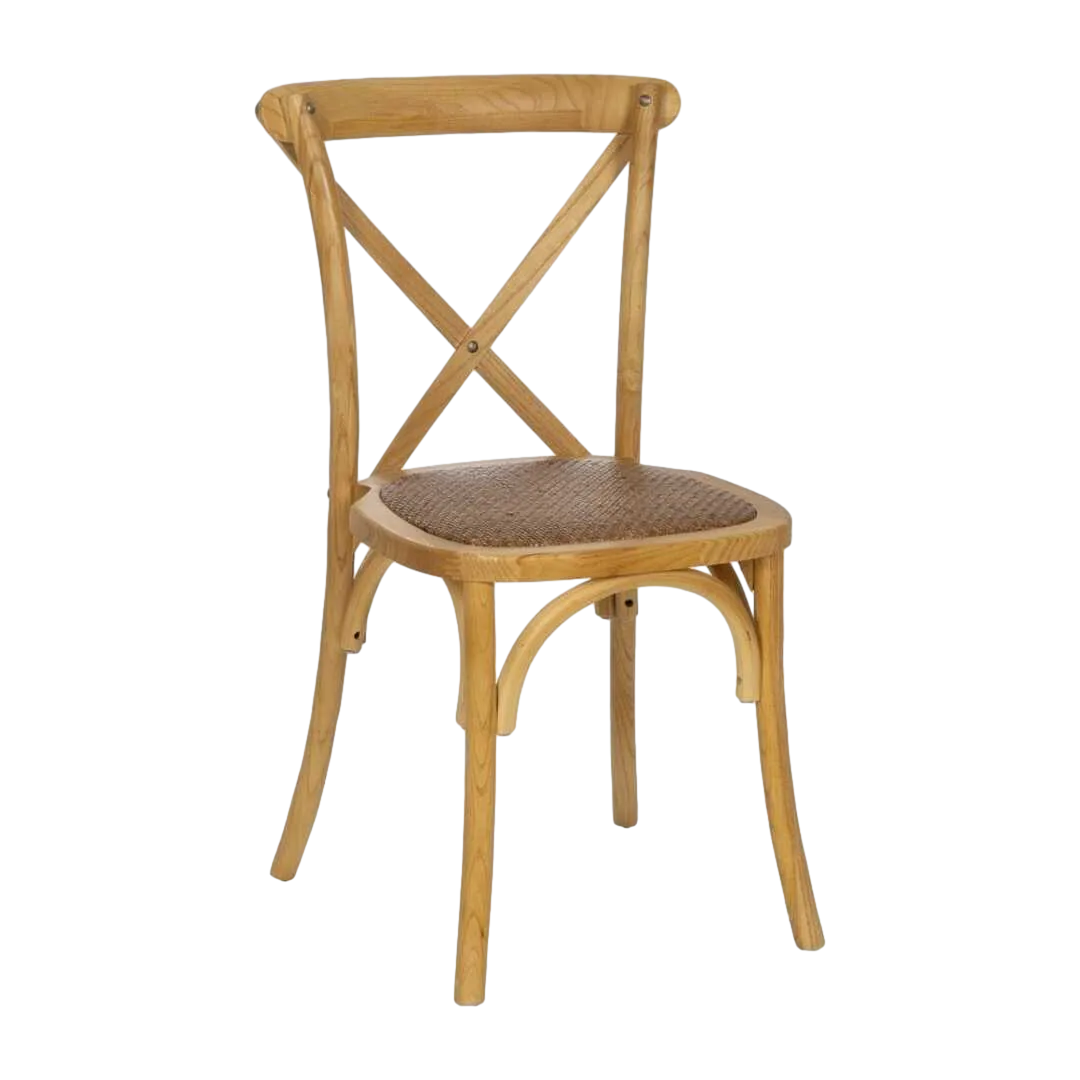 Silla Aspas en madera de olmo y ratán natural 50x56x87cm - Ixia - 614569IX - foto-transparente
