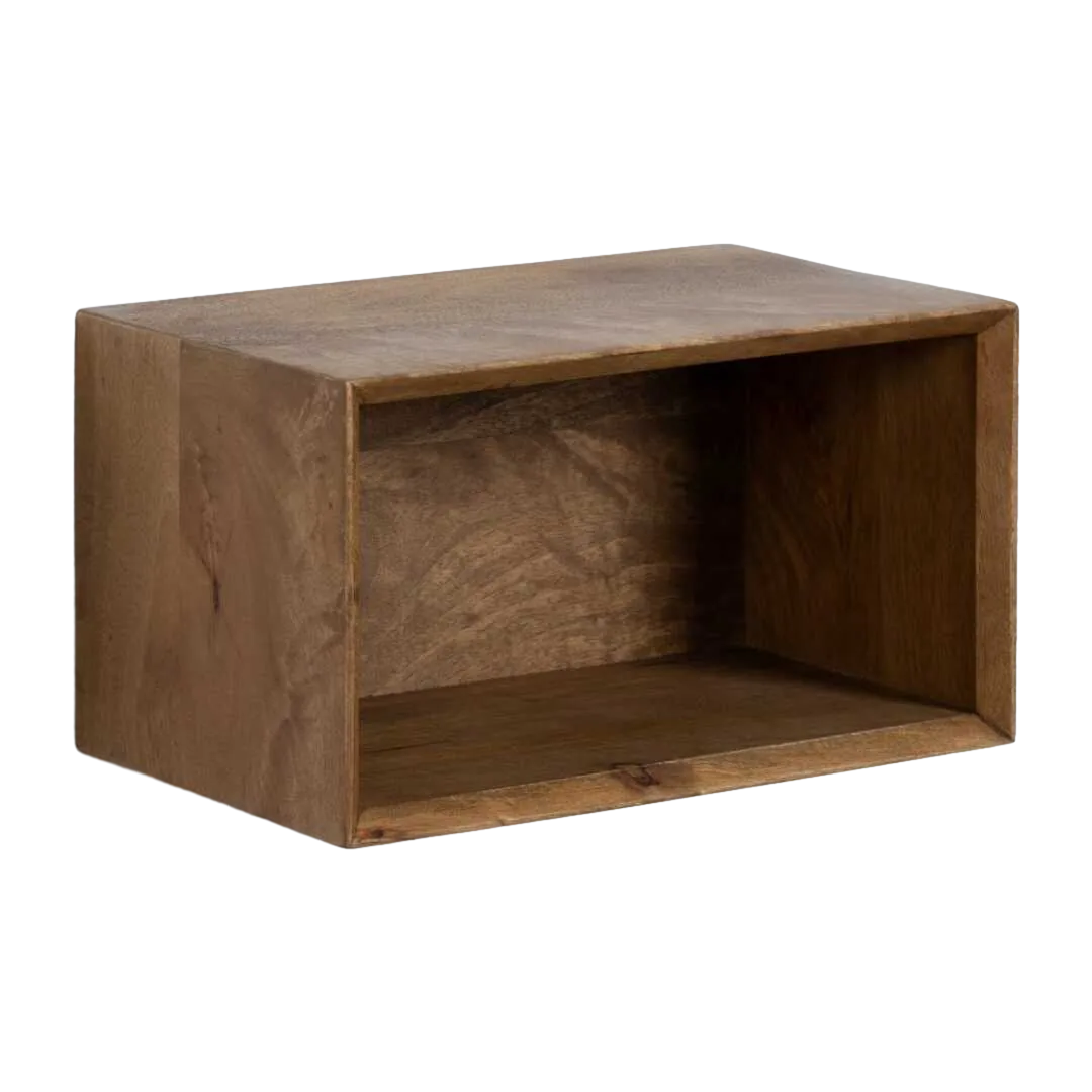 Mesita flotante color miel en madera de mango 40.50x25x23cm - Ixia - 614591IX - foto-transparente