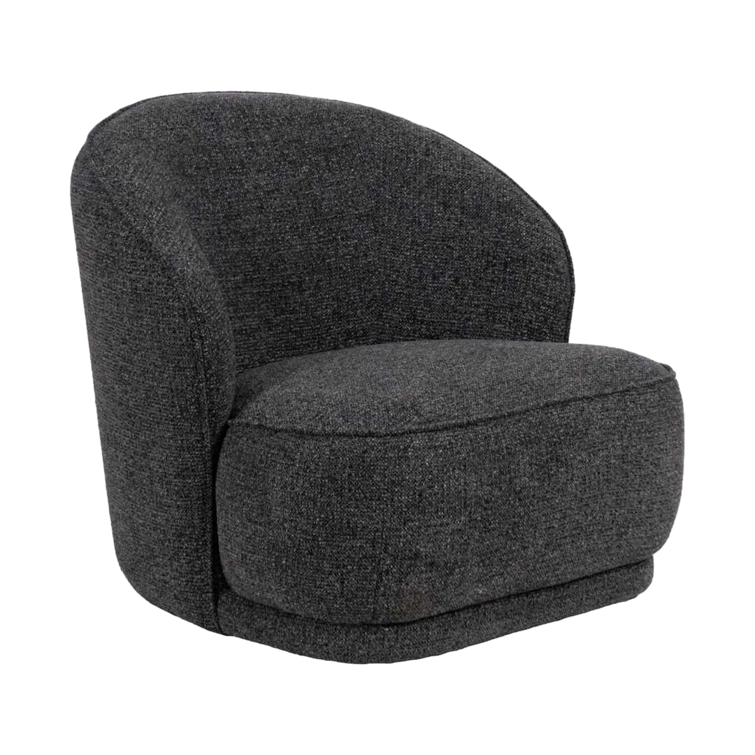 Sillón jaspeado en tejido 100% poliéster con estructura de pino y contrachapado 78x81x74cm - Ixia - 614784IX - foto-transparente