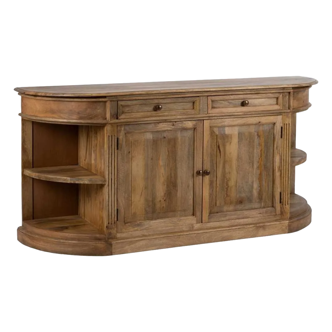 Aparador de madera de mango color natural para salón - Ixia 189x53x88cm - Ixia - 614966IX - foto-transparente