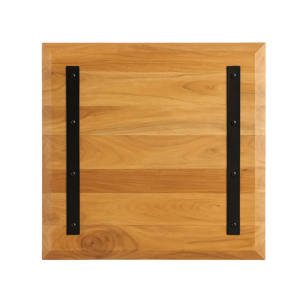 Tablero de mesa en madera de acacia acabado natural 70x70x3.80cm - Ixia - 615021IX - foto-transparente