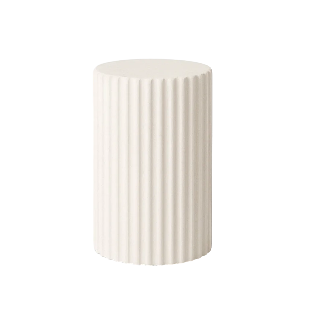Peana blanca en DM para decoración 30x30x60cm - Ixia - 615201IX - foto-transparente