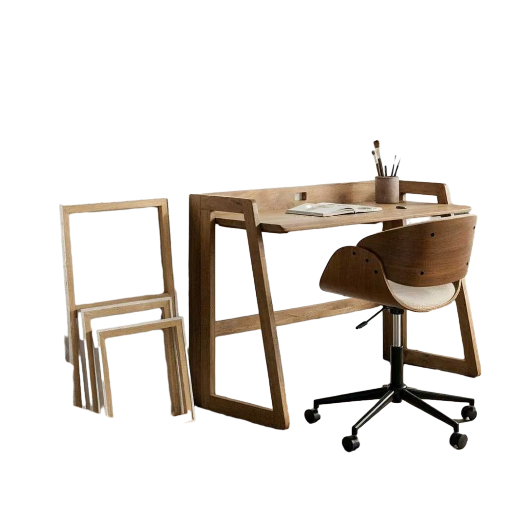 Escritorio de madera de mango 120x56x83cm - Ixia - 615242IX - foto-transparente