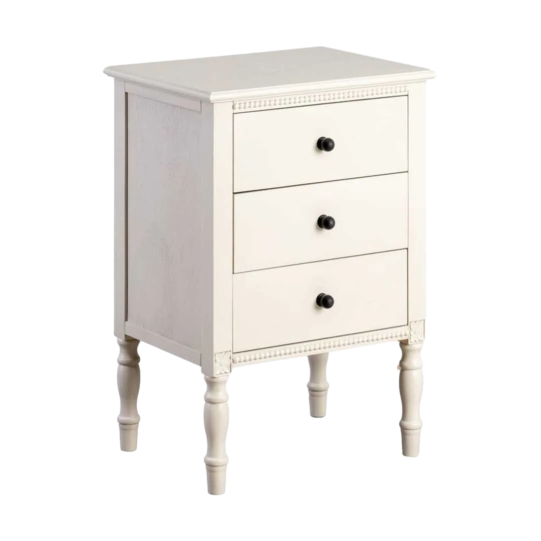 Mesita gris claro en DM con cajones 43x33x61cm - Ixia - 615278IX - foto-transparente