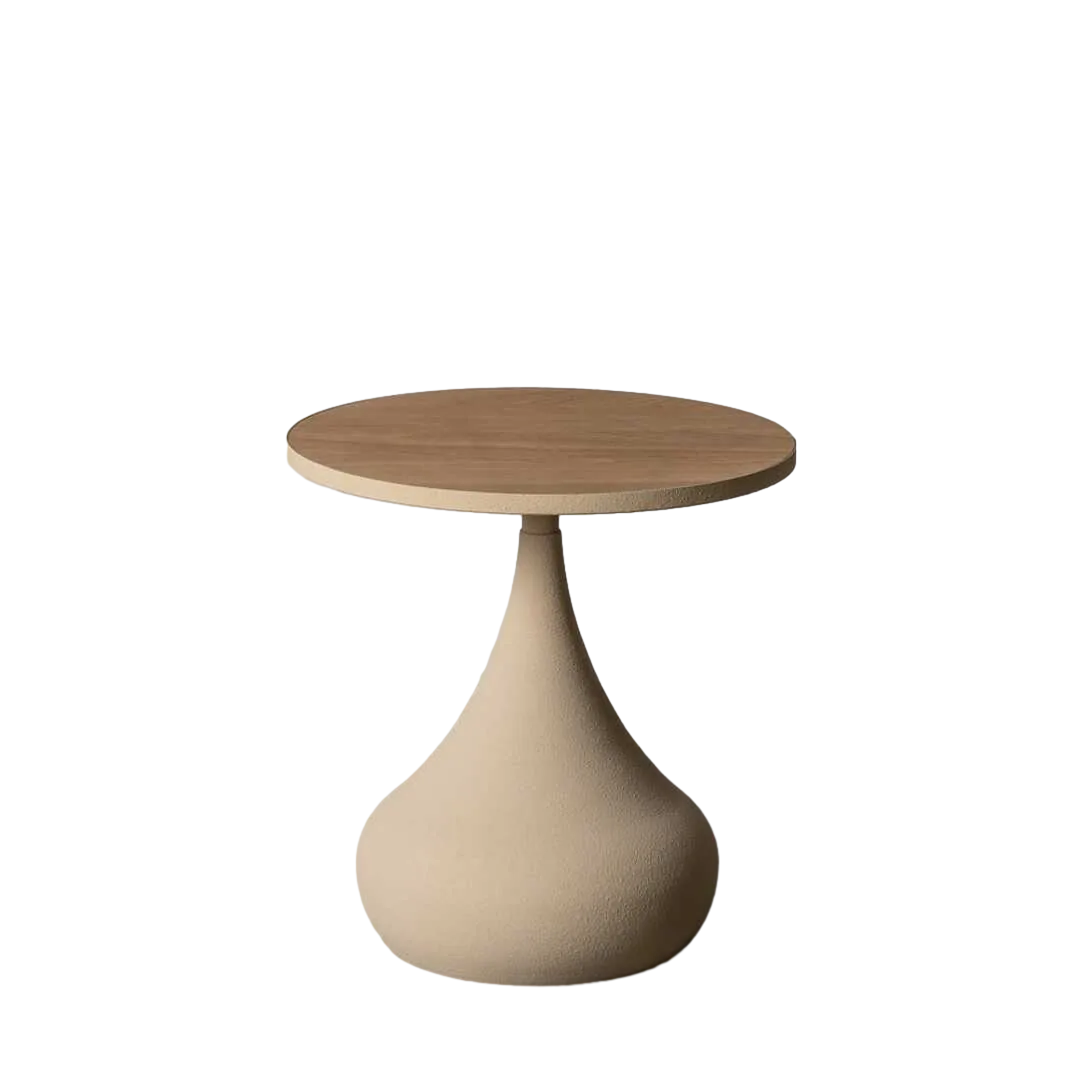 Mesita natural y crema en DM y hierro 45x45x43cm - Ixia - 615284IX - foto-transparente