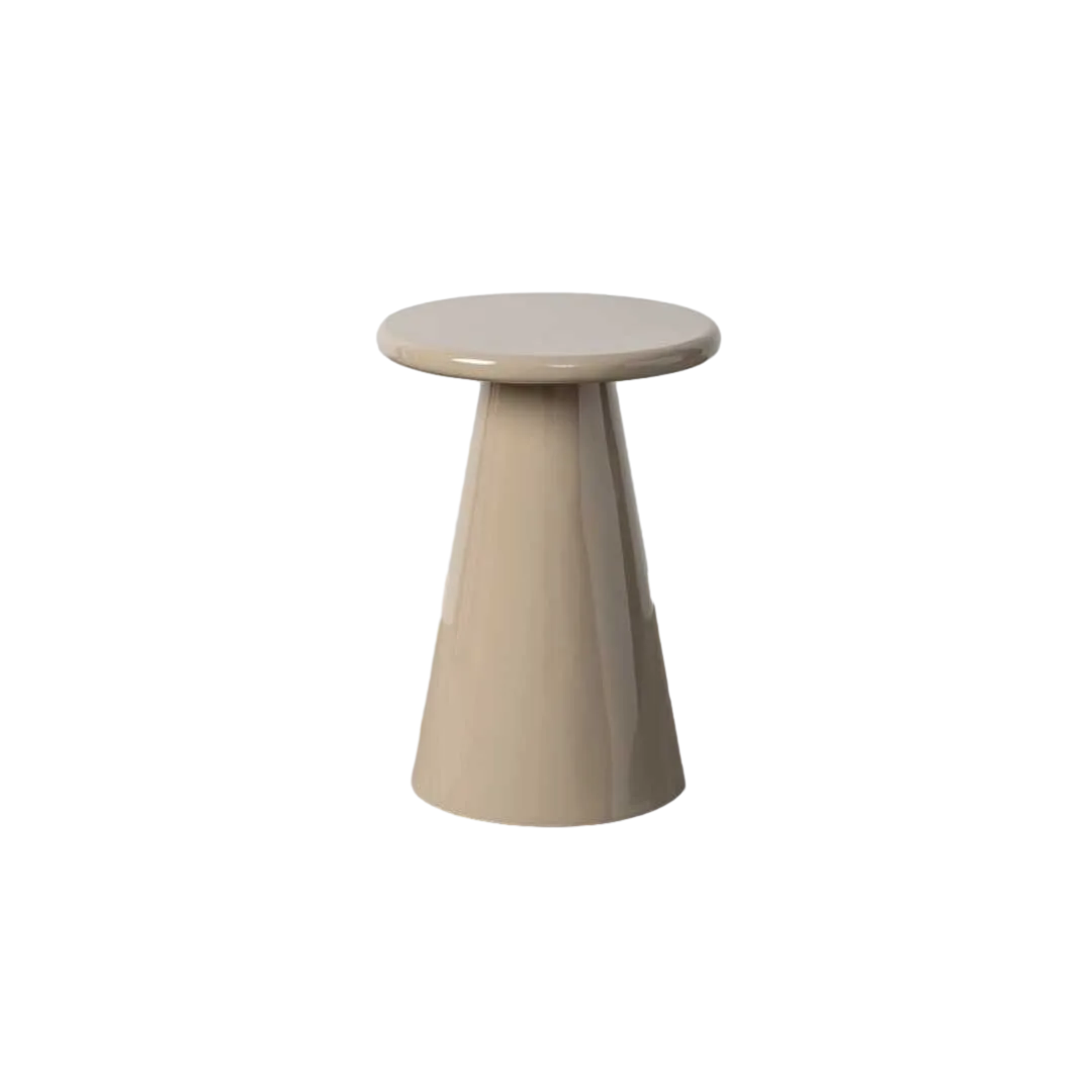 Mesita en DM alto brillo color taupe 45x45x60cm - Ixia - 615303IX - foto-transparente