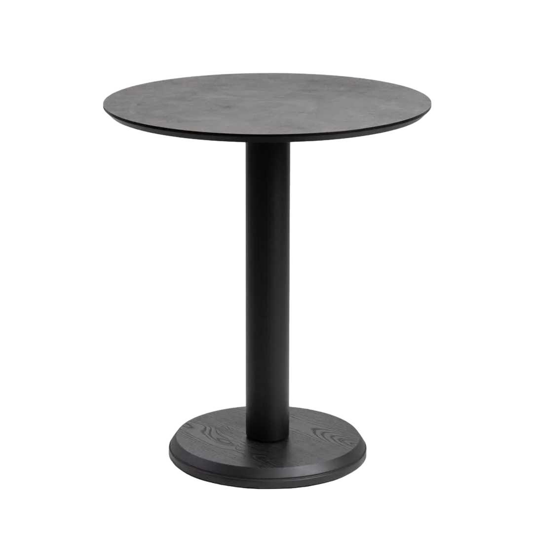 Mesa cuadrada antracita con tablero MDF y patas de hierro 65x65x75cm - Ixia - 615307IX - foto-transparente