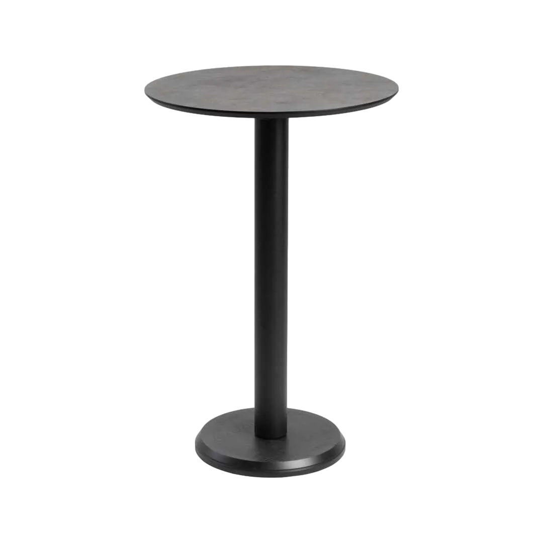 Mesa alta metal y madera acabado grafito y antracita 65x65x100cm - Ixia - 615309IX - foto-transparente