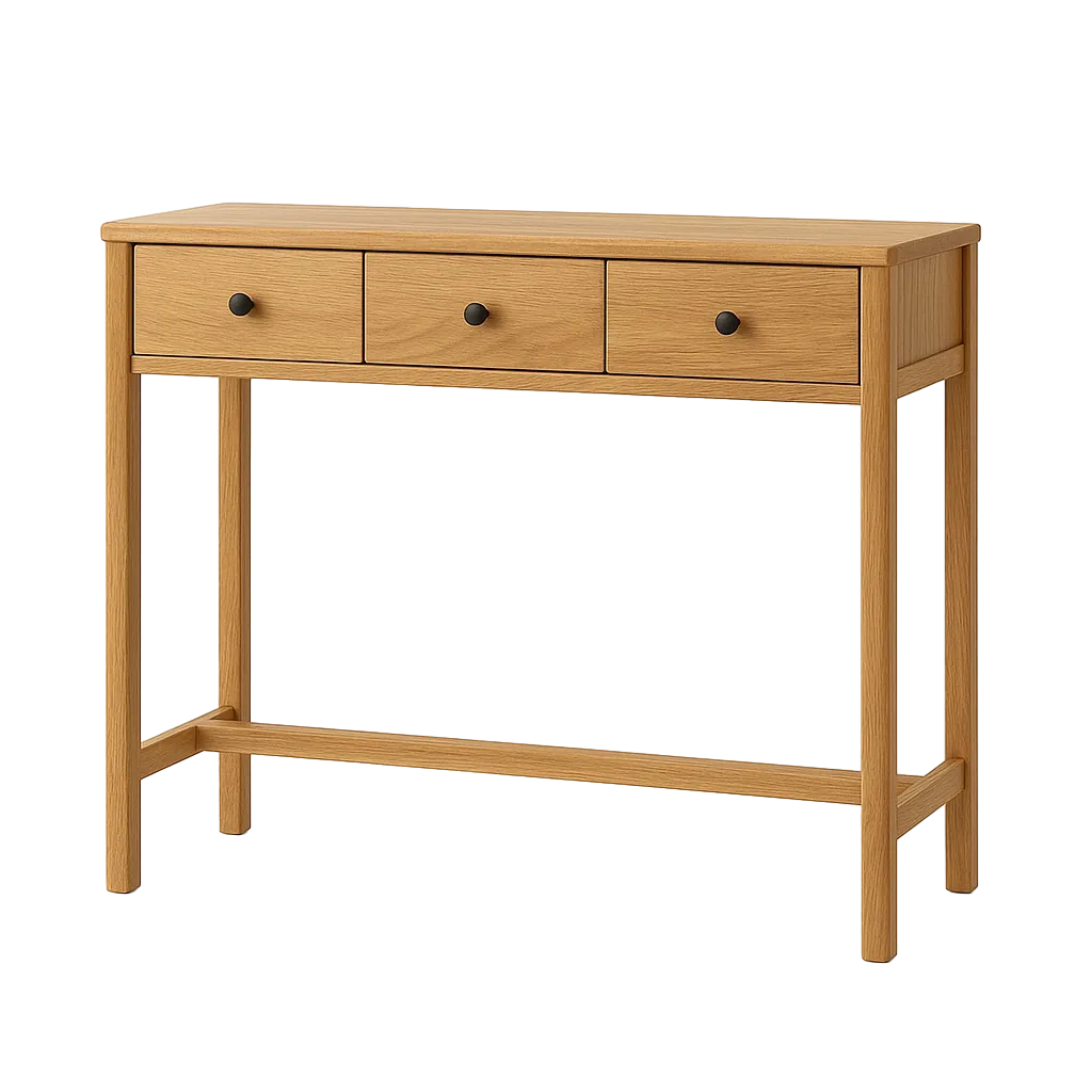 Consola natural en madera de mango 90x30x80cm - Ixia - 615332IX - foto-transparente