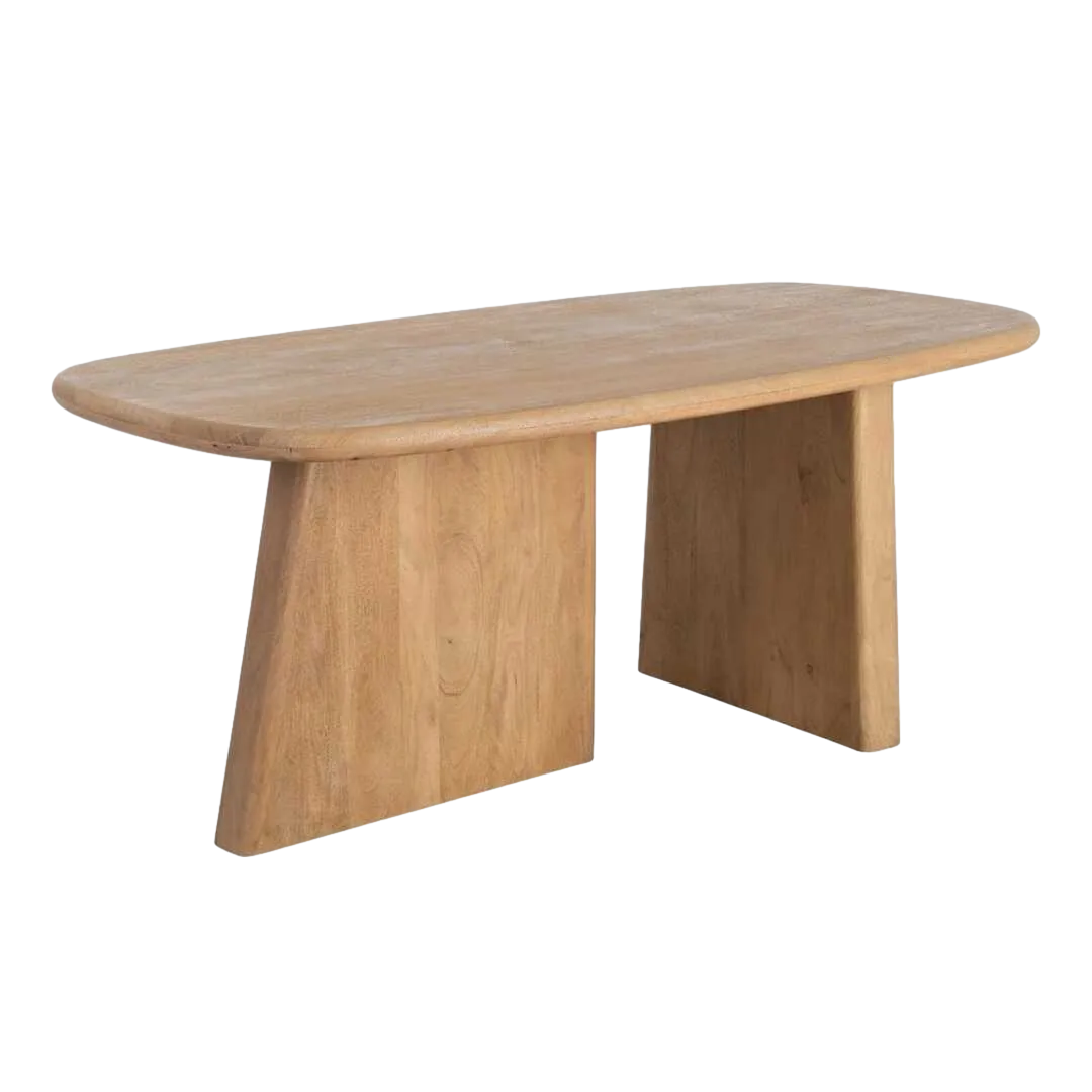 Mesa de comedor en madera de mango natural 180x90x76cm - Ixia - 615336IX - foto-transparente
