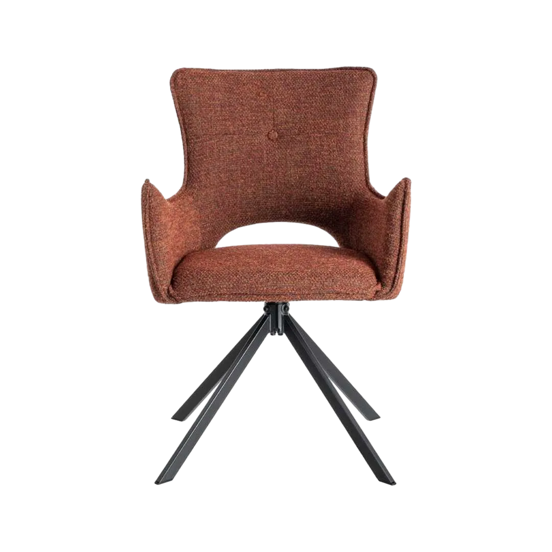 Silla tapizada roja estructura metálica no apilable certificada EN16139 58.50x60x86.50cm - Ixia - 615388IX - foto-transparente