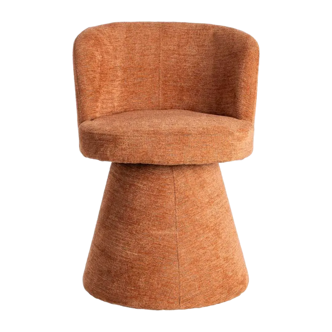 Silla calabaza en DM y tejido 100% poliéster con retorno automático 55x50x77cm - Ixia - 615402IX - foto-transparente