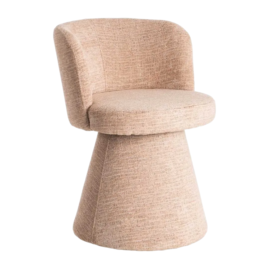 Silla rosa DM tapizada en tejido 100% poliéster con retorno automático 57x50x81cm - Ixia - 615403IX - foto-transparente