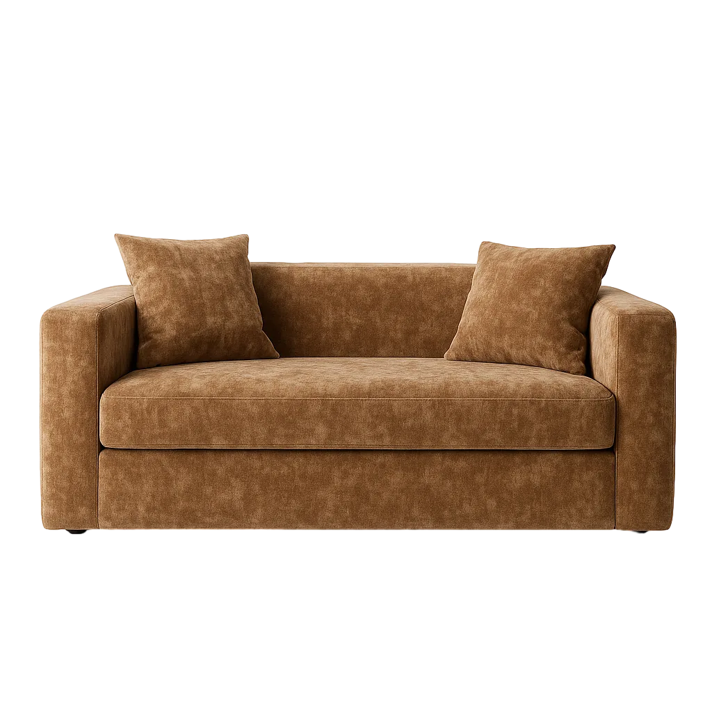 Sofá beige en tejido con estructura de pino y relleno de espuma 200x100x64cm - Ixia - 615426IX - foto-transparente