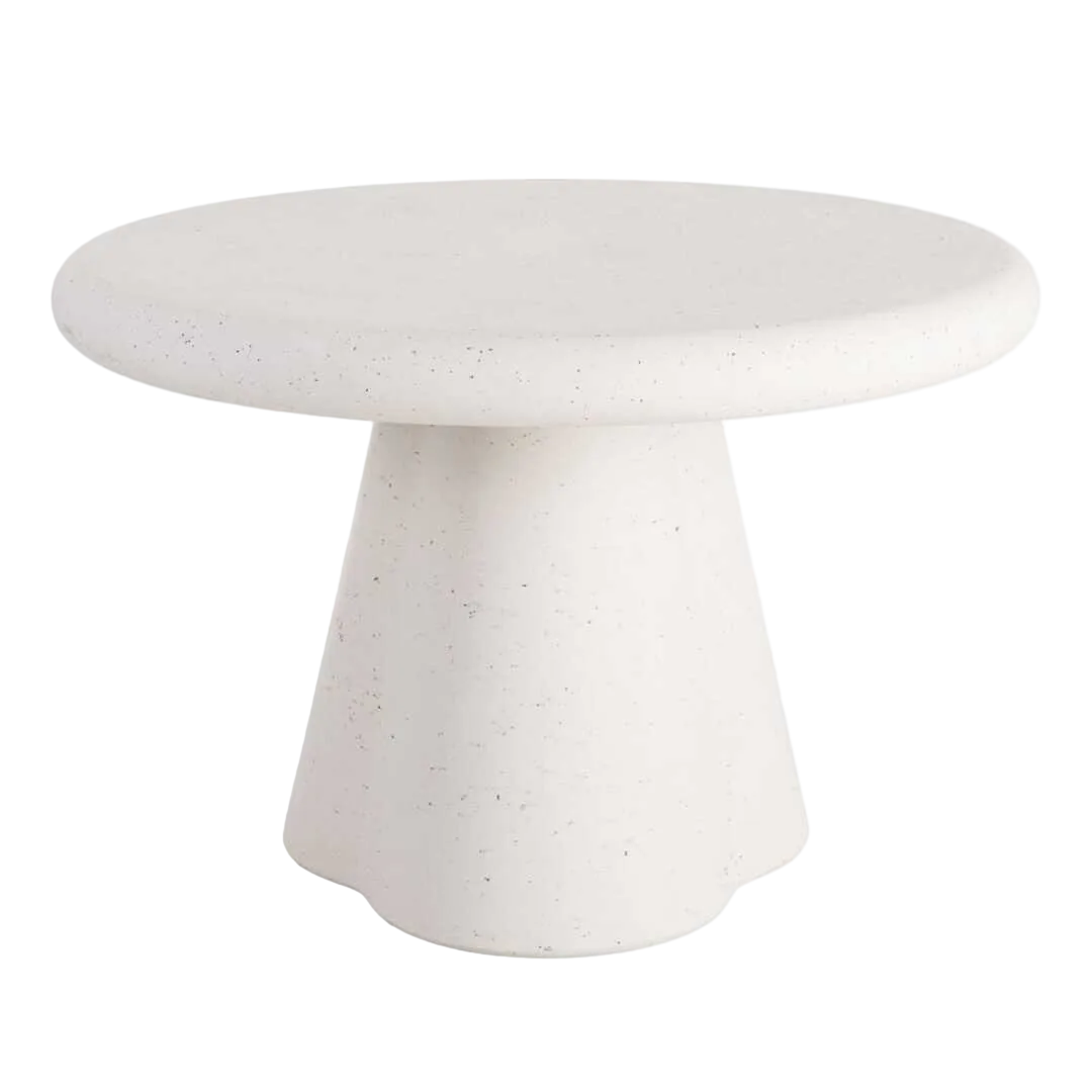 Mesa de comedor terrazo en DM con acabado microcemento 120x120x76cm - Ixia - 615467IX - foto-transparente